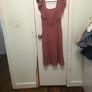 Mid calf length floral dress